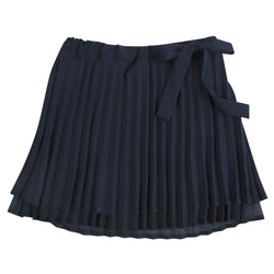 Sweet Pleat: Navy Chiffon Skirt