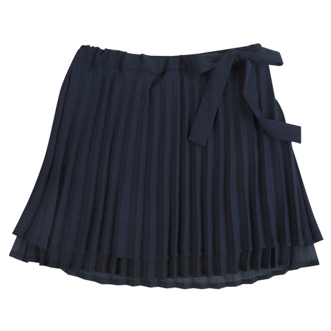 Sweet Pleat: Navy Chiffon Skirt
