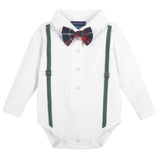 Polo Shirtzie with Holiday Plaid Bowtie