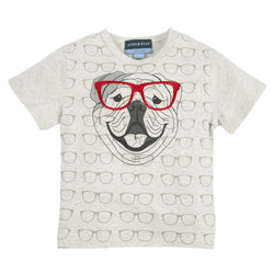 Four Eyed Fido:  Embroidery Graphic Tee