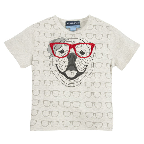 Four Eyed Fido:  Embroidery Graphic Tee