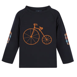 Navy Bicycle L/S Graphic Tee
