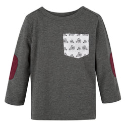 Grey with Bike L/S Pocket Tee