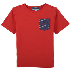 Car Pocket Tee Red