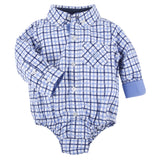 Blue and Navy Open Check Shirt