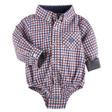 Red and Blue Open Check Shirt