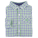 Green and Blue Open Check Shirt