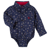 Navy Fun Print Shirt