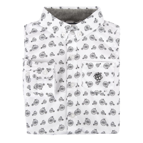 Black and White Bicycle Shirt