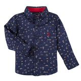 Navy Fun Print Shirt