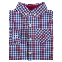 Red and Blue Tight Check Shirt