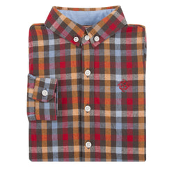 Orange Multi Check Flannel
