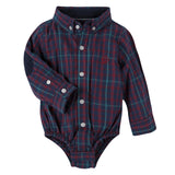 Navy and Maroon Check Flannel Shirt