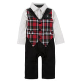Holiday Plaid Knit Playsuit