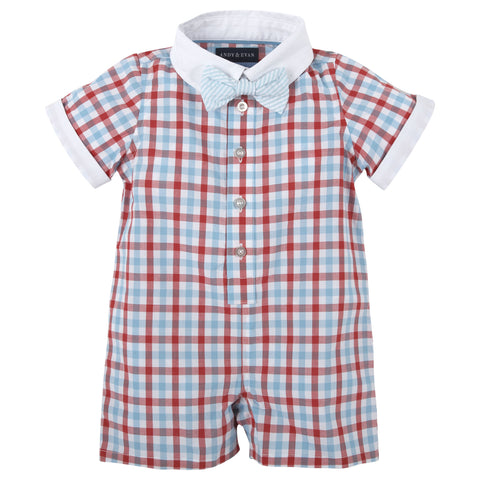 Infant Shirtall Red & Aqua