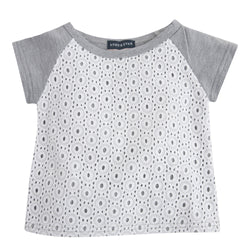 Sweet-Tee Pie: Grey & Eyelet Tee