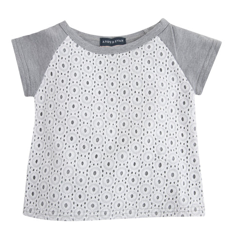 Sweet-Tee Pie: Grey & Eyelet Tee