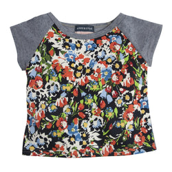 Sweet-Tee Pie: Blue & Floral Tee