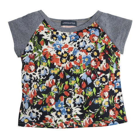 Sweet-Tee Pie: Blue & Floral Tee