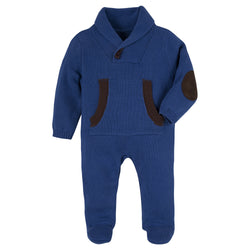 Blue Toggle Sweater Romper