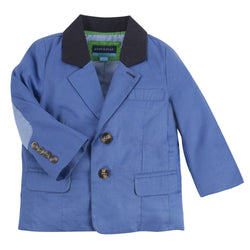 Our Boy Blue: Navy & Cobalt Color Blocked Blazer