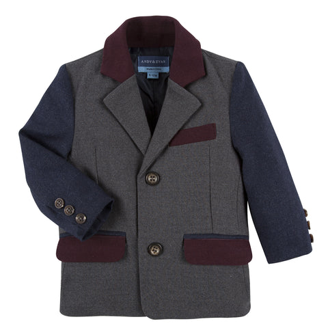 Grey, Navy, and Maroon Blazer