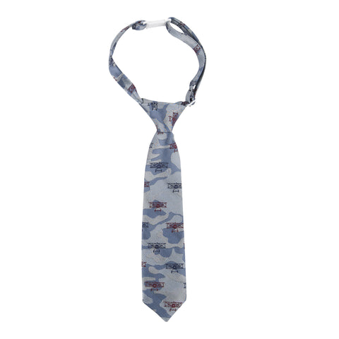 Blue Camo with Planes Tie