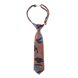 Orange and Blue Camo Tie