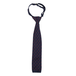 Navy Polka Dot Knit Tie