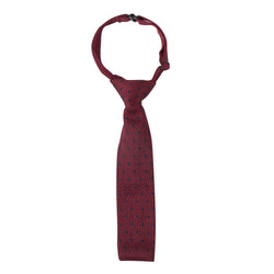 Maroon Polka Dot Knit Tie