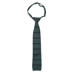 Hunter Green Stripe Knit Tie