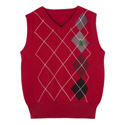 Red Christmas Tree Sweater Vest