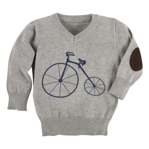 Grey Bicycle Sweater