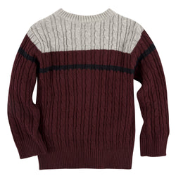 Maroon Cable Knit Sweater