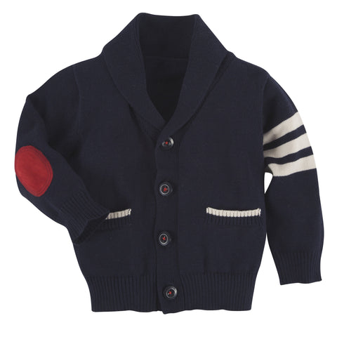 Navy Varsity Cardigan