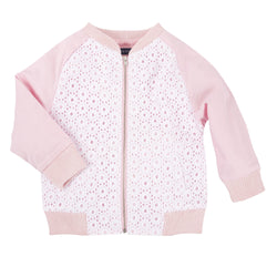 Varsity Love: Pink & Eyelet Varsity Jacket