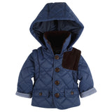 Blue Quilted Convertible Jacket