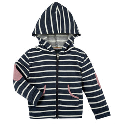 Hoodie with Navy Stripes