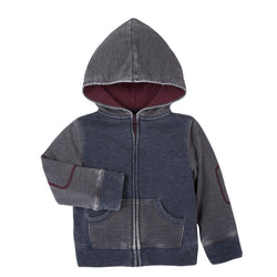 Color Blocked Burnout Hoodie