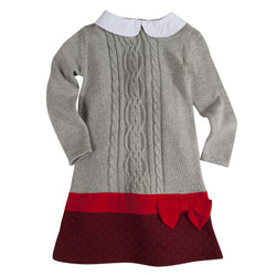 Maroon & Red Cable Knit Dress