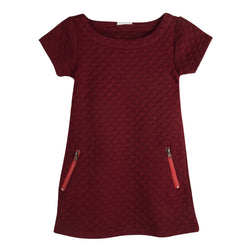 Maroon Quilted Dress
