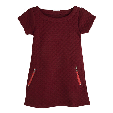 Maroon Quilted Dress