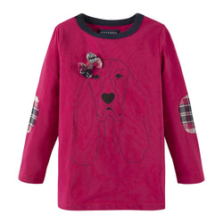 Hot Pink Long Sleeve Hound Tee