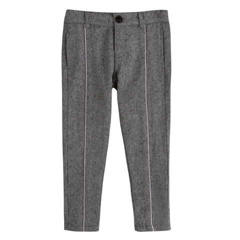 Black & White Herringbone Pant
