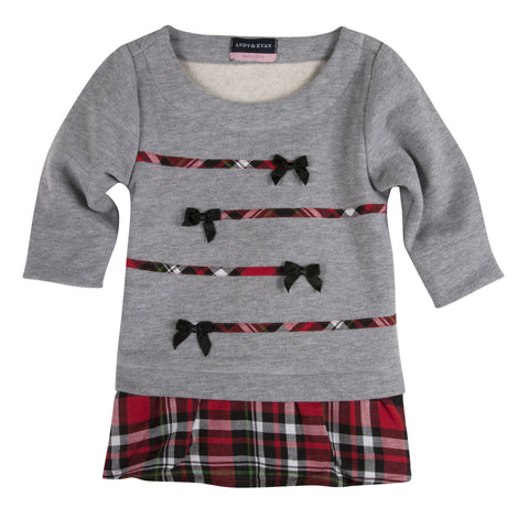 Grey & Red Xmas Plaid Tunic