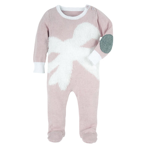 Pink and White Bow Romper