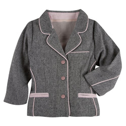 Black & White Herringbone Blazer