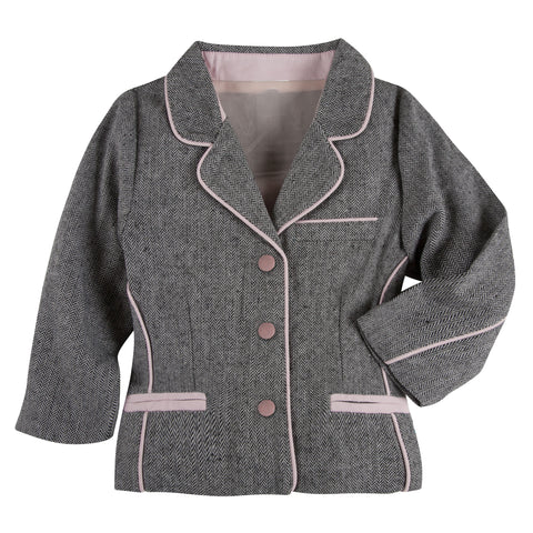 Black & White Herringbone Blazer