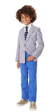 The Prince Harry: Orange & Navy Check Blazer