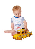 Taxi Tee in White & Blue